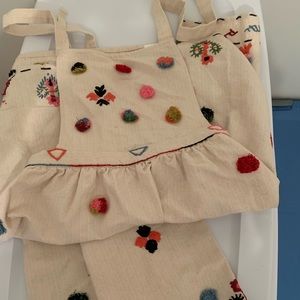 Anthropologie Dish towel and apron set